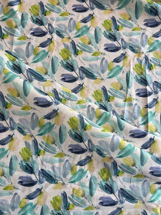 Abstract Printed Cotton Linen Fabric