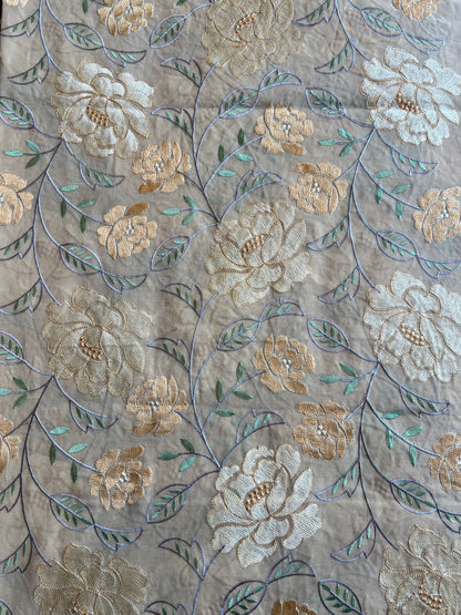Beieg Embroidered 2 by 2 Rubia Fabric