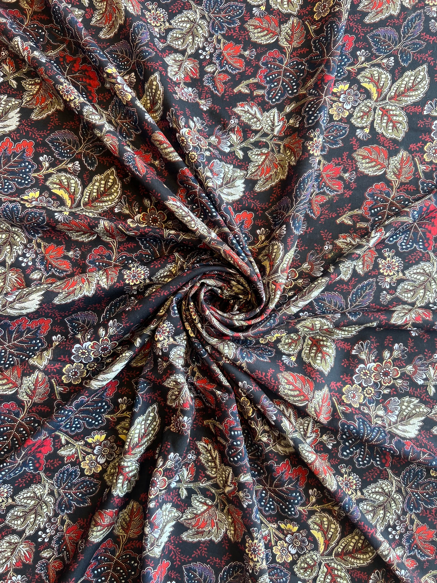 Leaf Printed Cotton Fabric