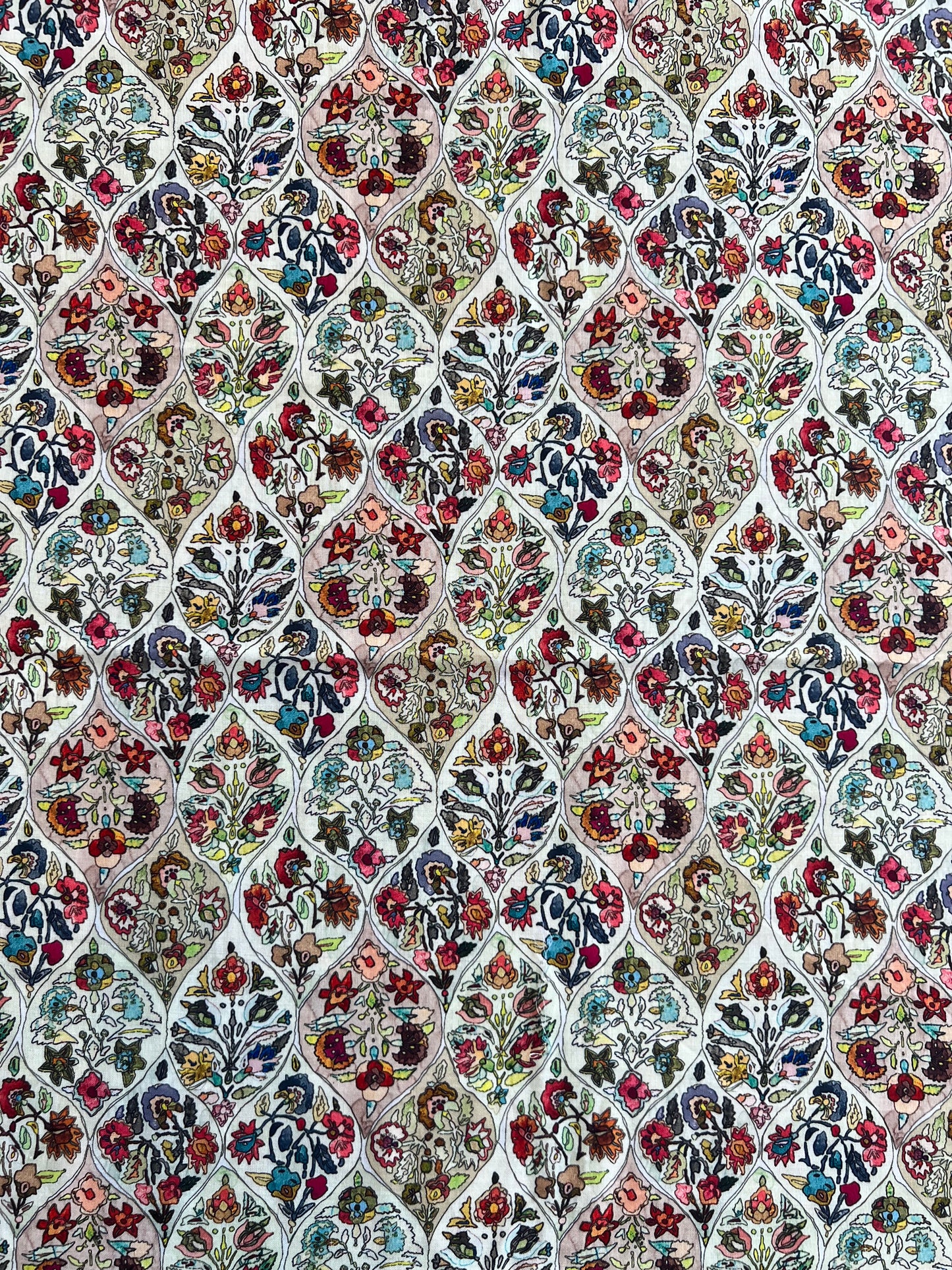 Multi colour Mugal Printed Cotton Fabric
