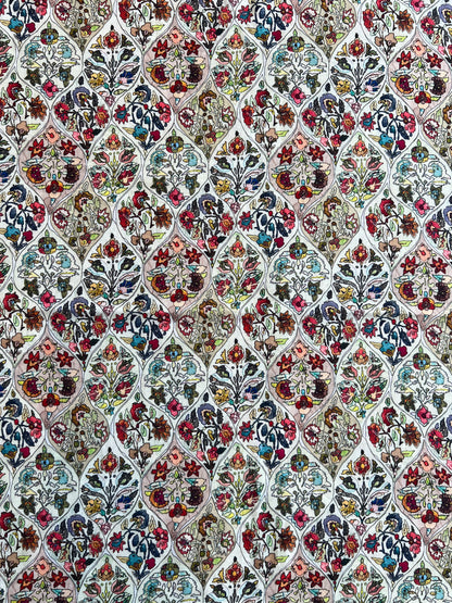 Multi colour Mugal Printed Cotton Fabric