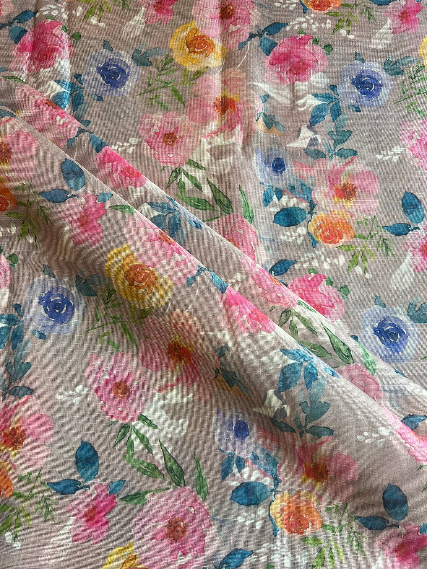 Floral Printed Tissue Fabric