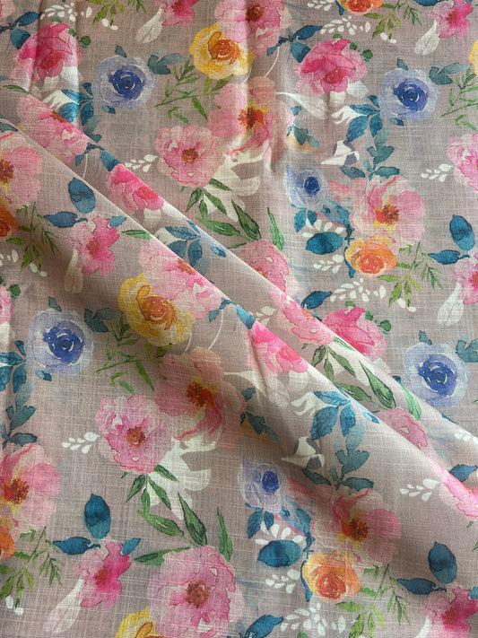 Floral Printed Tissue Fabric