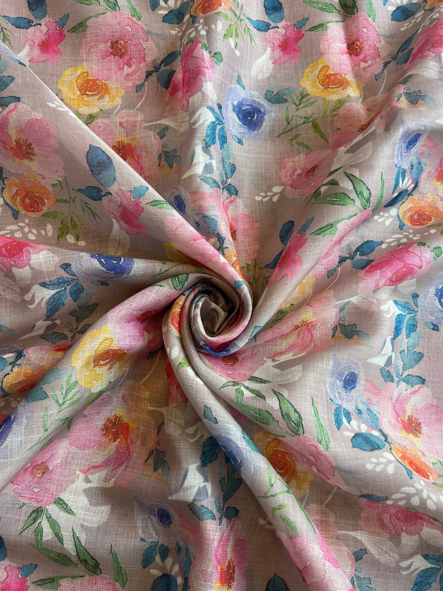 Floral Printed Tissue Fabric