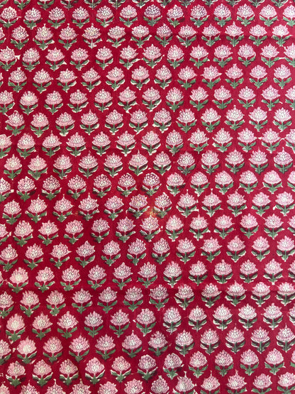 Pure Cotton Hand Block Printed Fabric