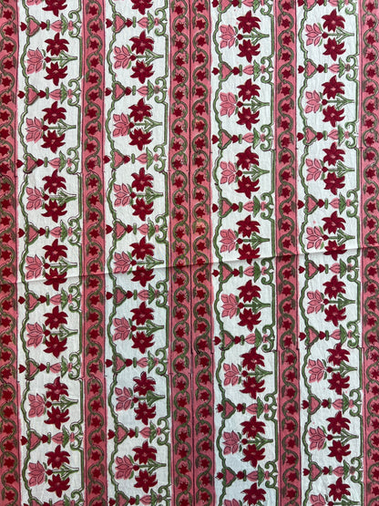 Pure Cotton Hand Block Printed Fabric