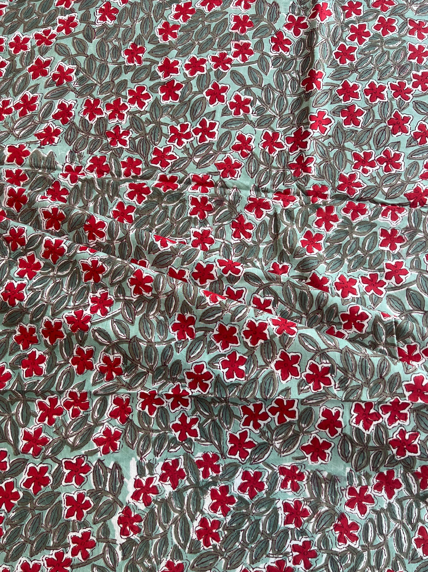 Pure Cotton Hand Block Printed Fabric