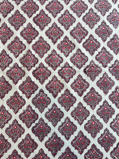 Pure Cotton Hand Block Printed Fabric