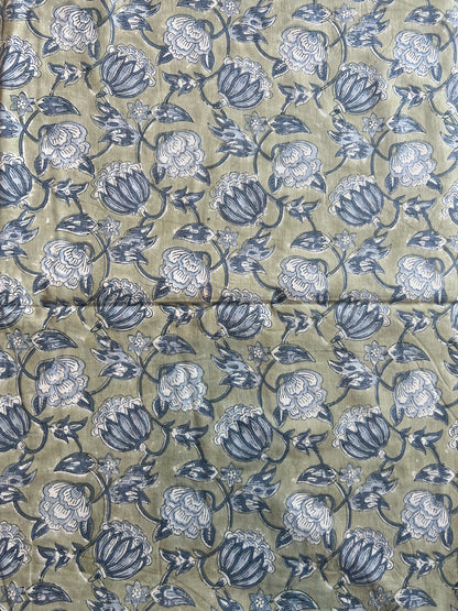 Pure Cotton Hand Block Printed Fabric