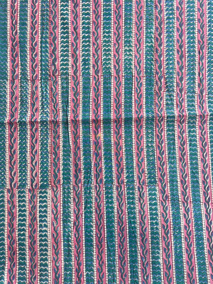 Pure Cotton Hand Block Printed Fabric