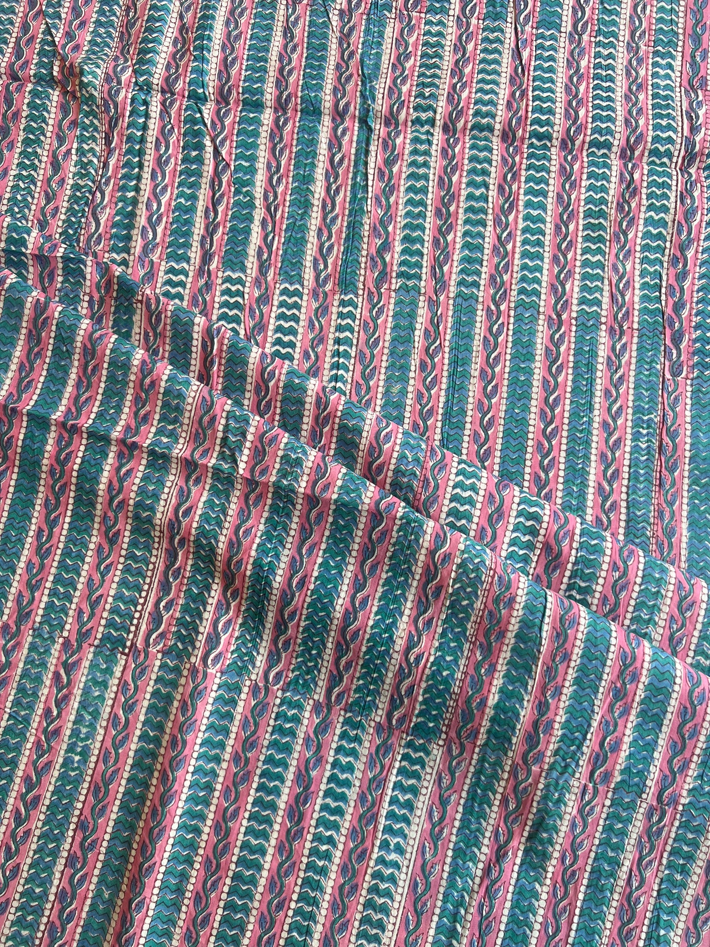 Pure Cotton Hand Block Printed Fabric