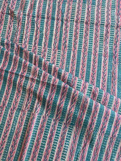 Pure Cotton Hand Block Printed Fabric