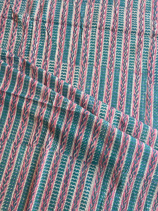Pure Cotton Hand Block Printed Fabric