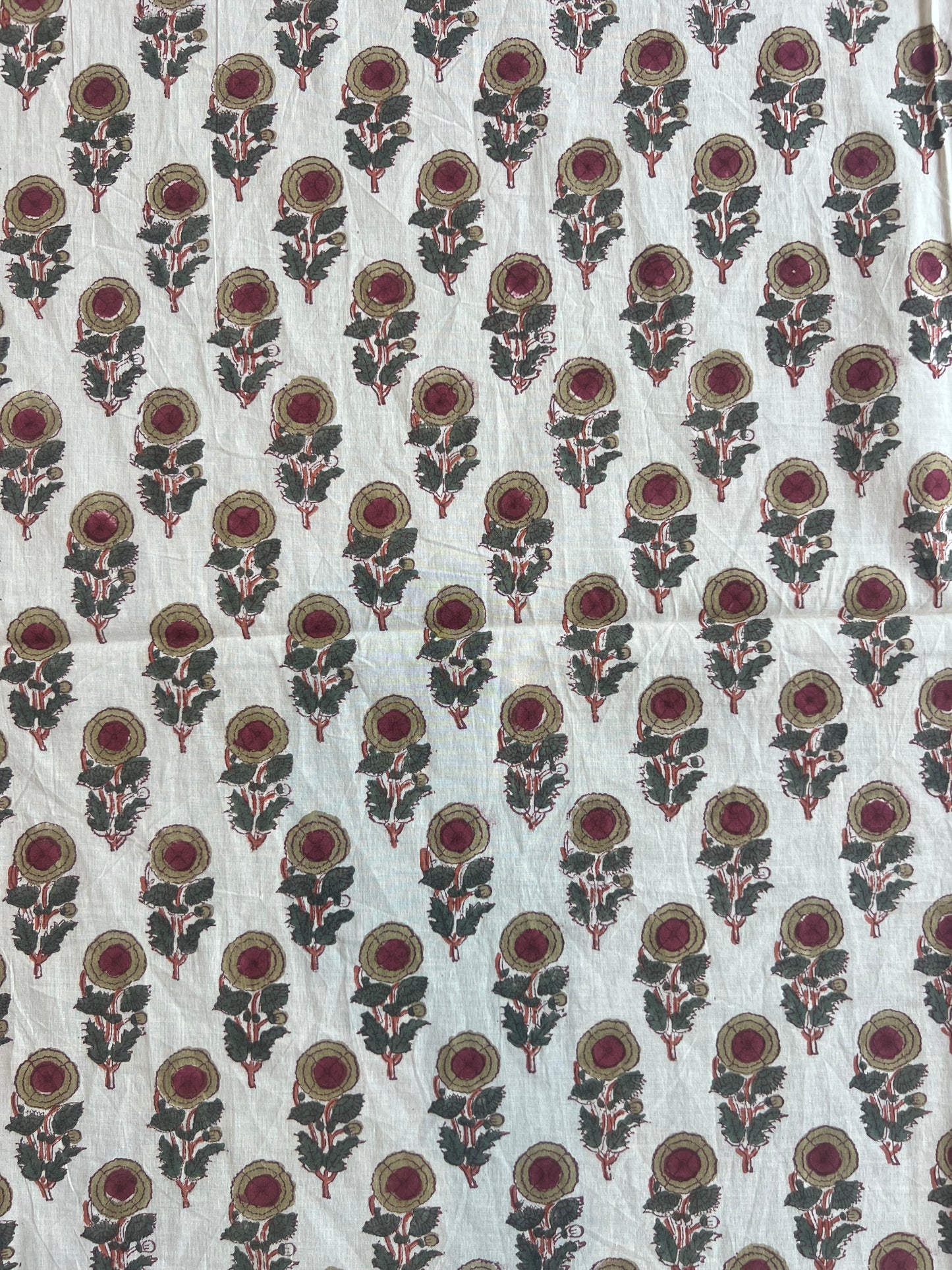 Pure Cotton Hand Block Printed Fabric