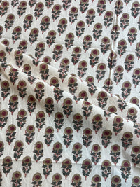 Pure Cotton Hand Block Printed Fabric
