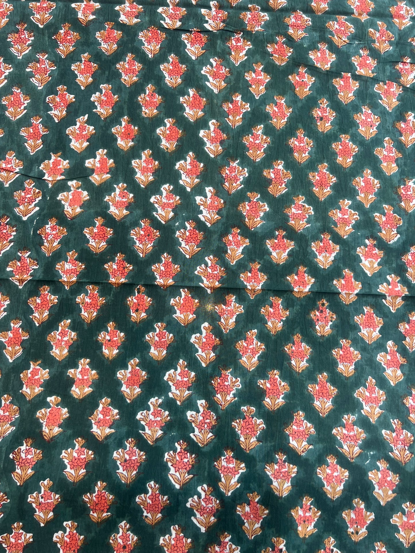 Pure Cotton Hand Block Printed Fabric