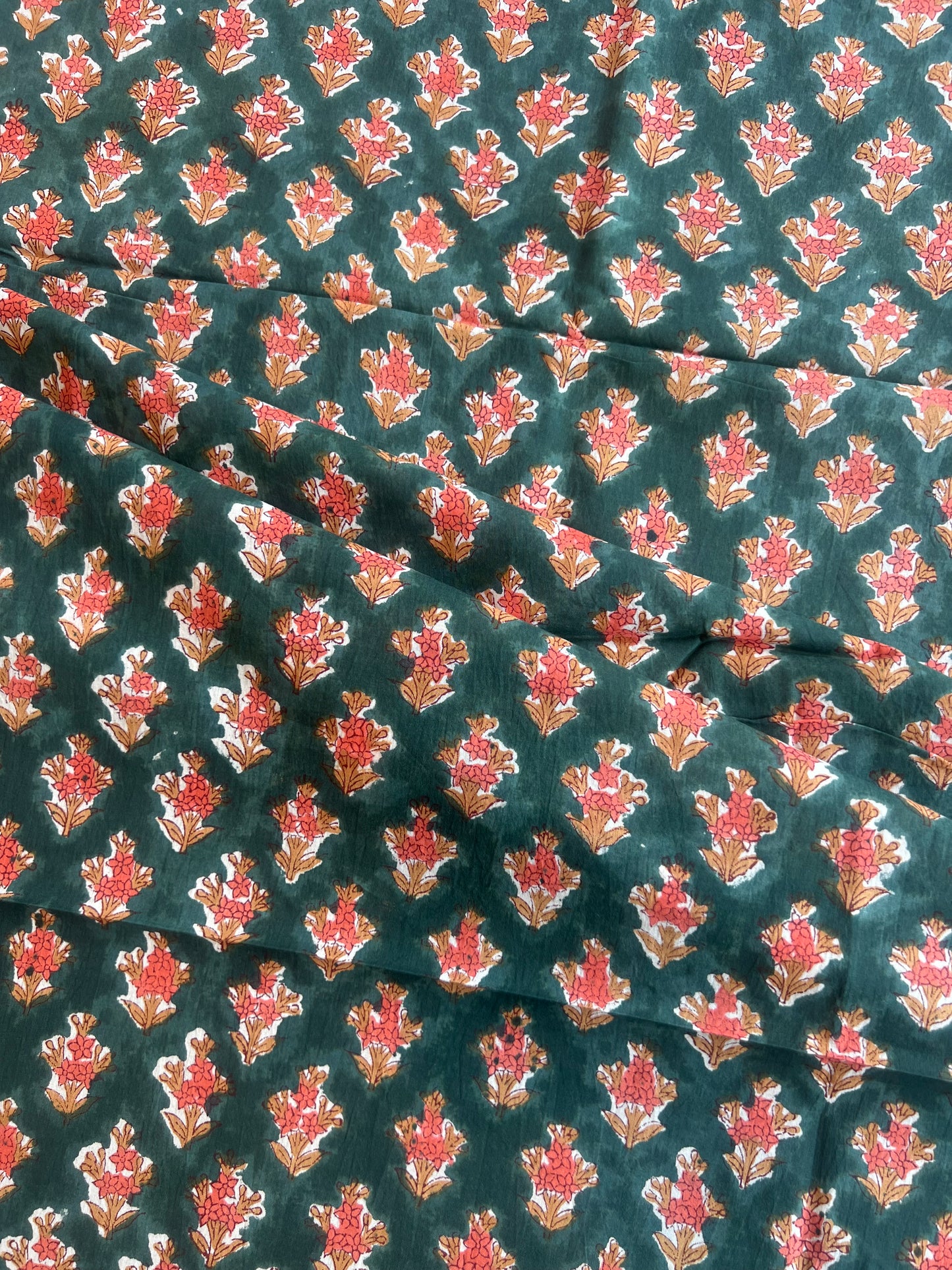 Pure Cotton Hand Block Printed Fabric