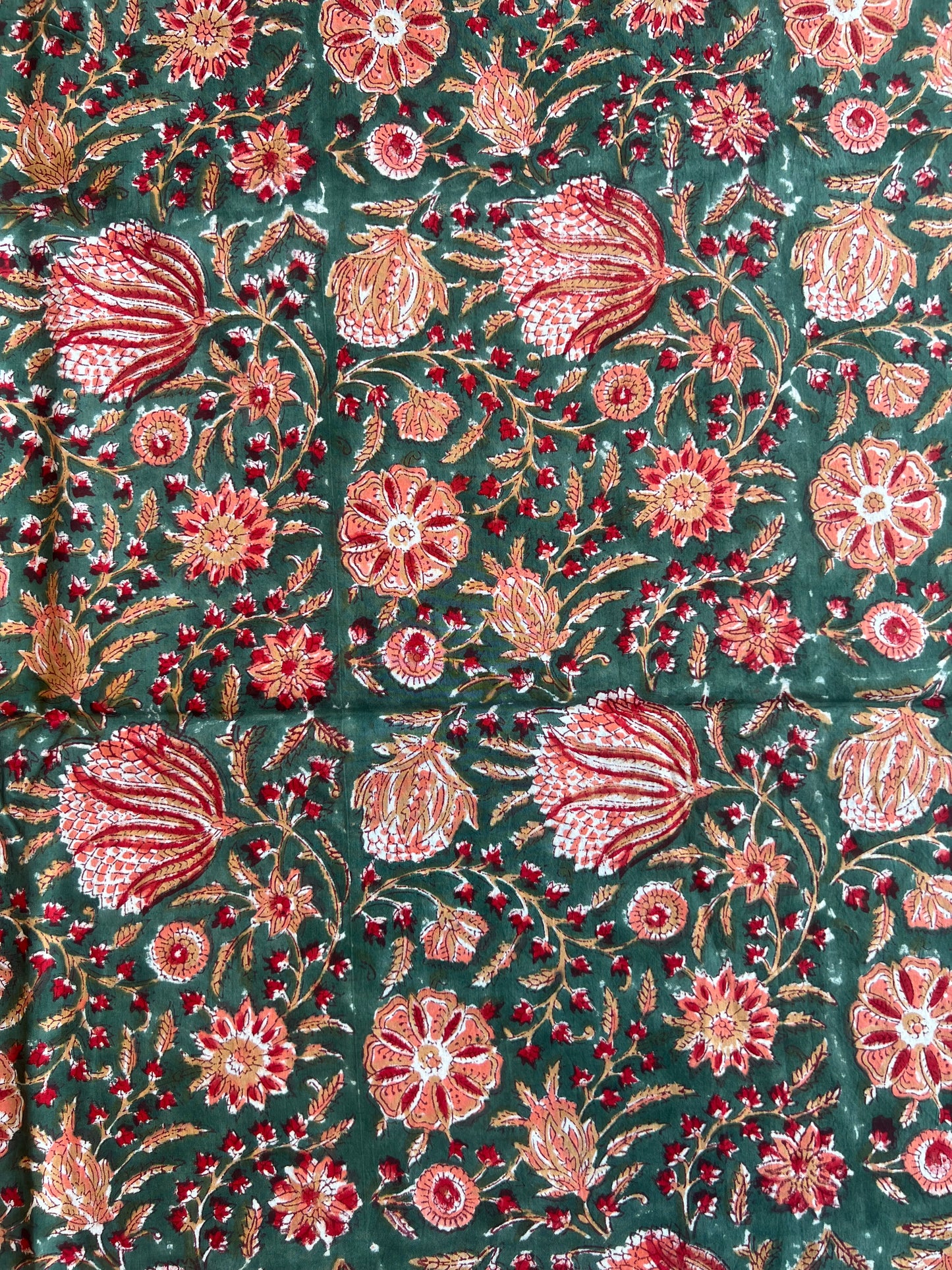 Pure Cotton Hand Block Printed Fabric