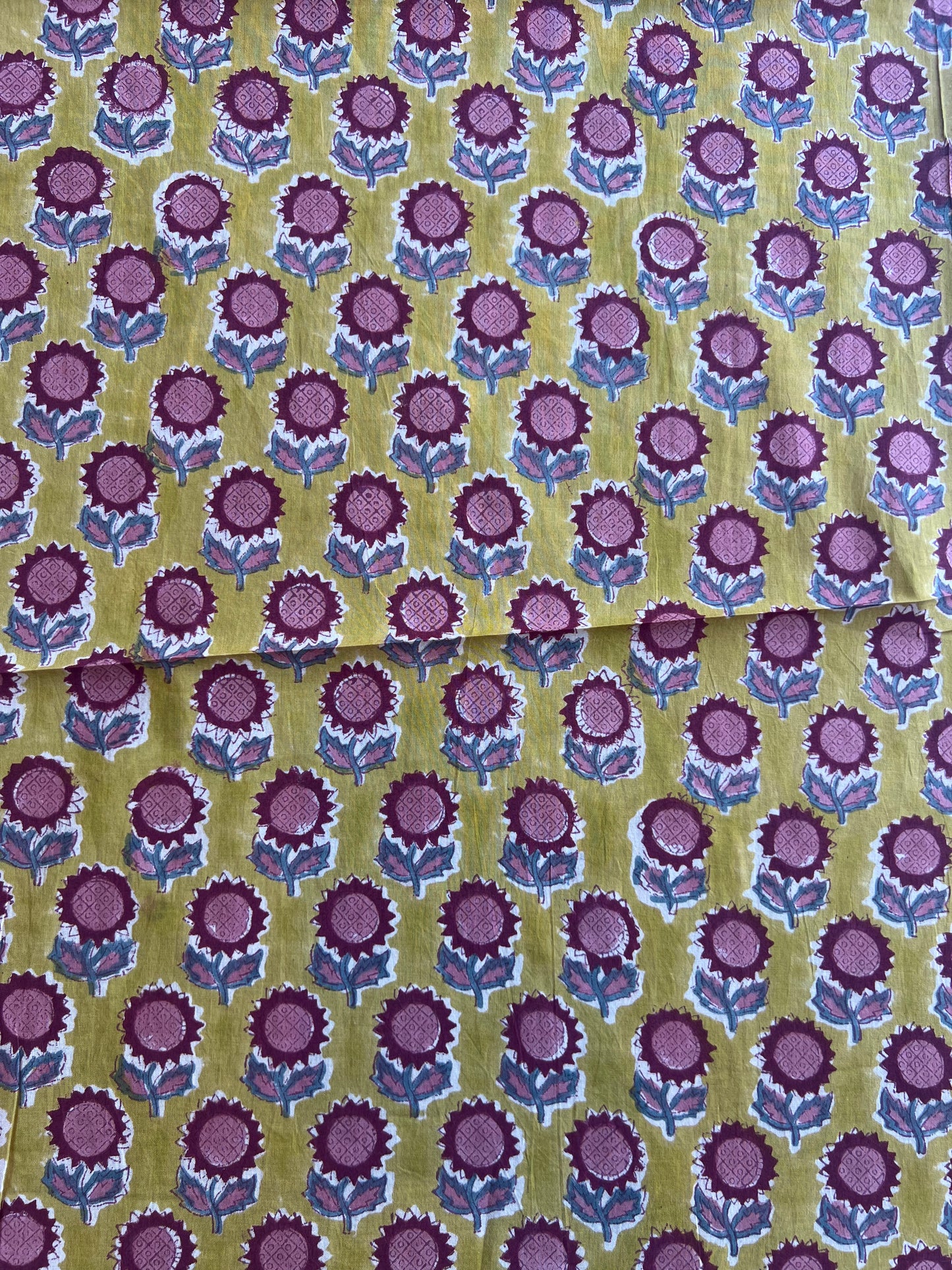 Pure Cotton Hand Block Printed Fabric