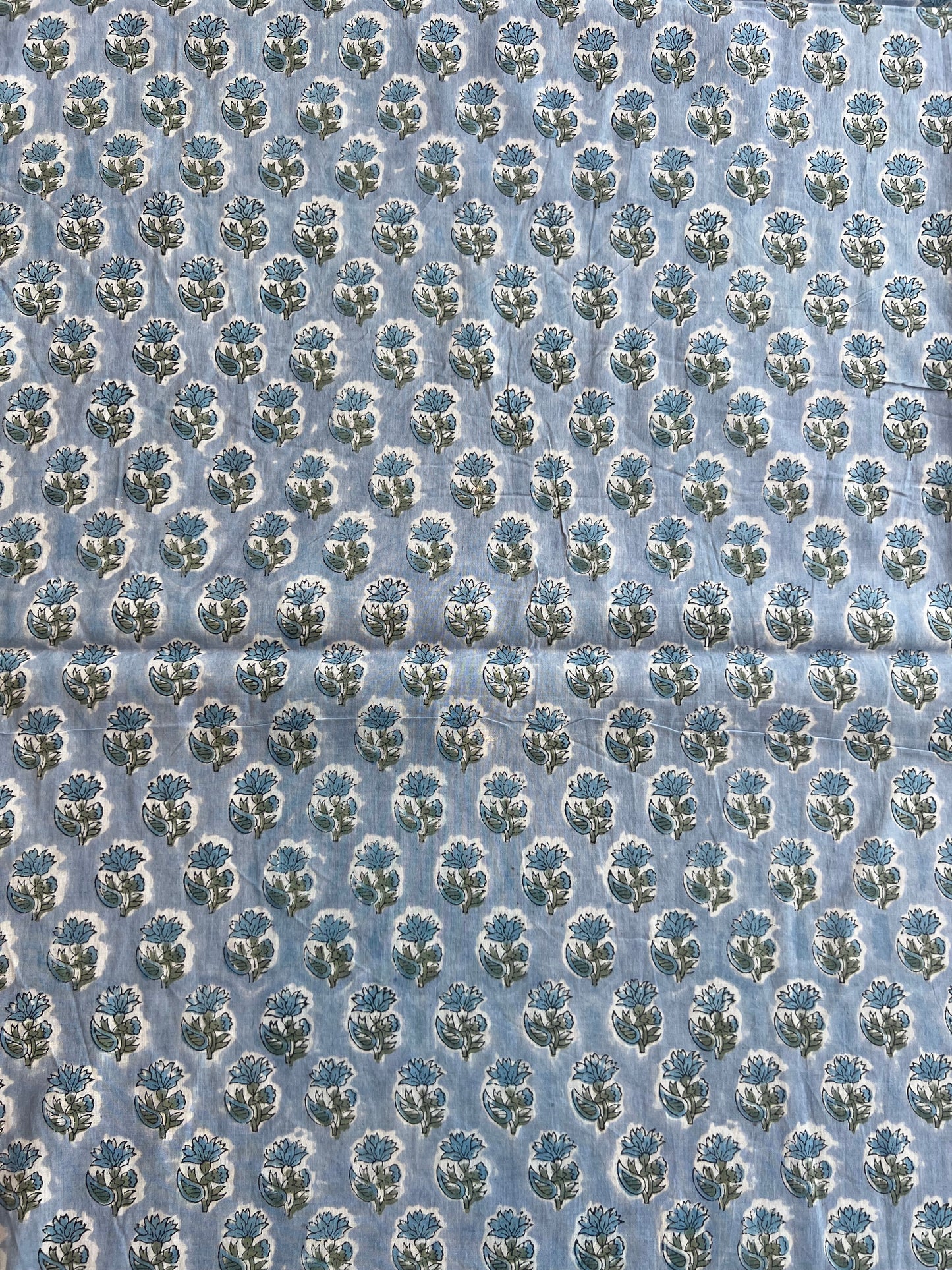 Pure Cotton Hand Block Printed Fabric