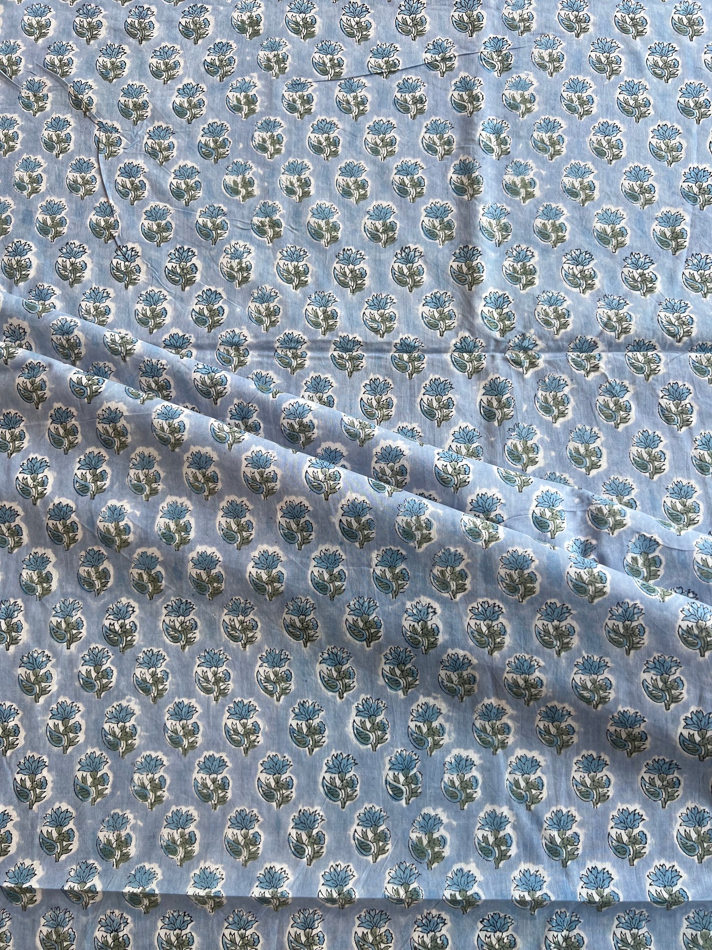 Pure Cotton Hand Block Printed Fabric