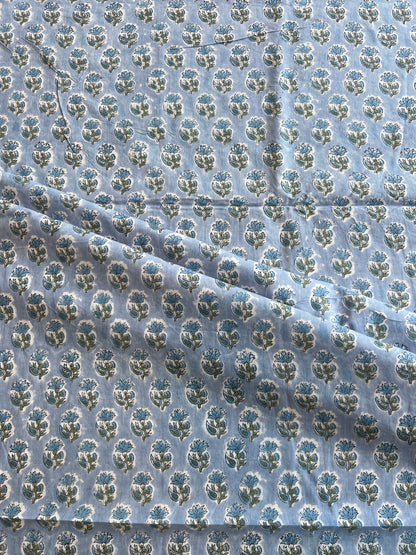 Pure Cotton Hand Block Printed Fabric
