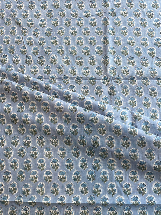 Pure Cotton Hand Block Printed Fabric