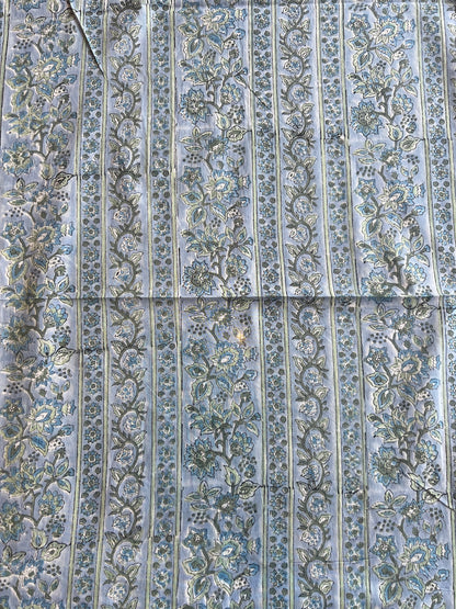 Pure Cotton Hand Block Printed Fabric