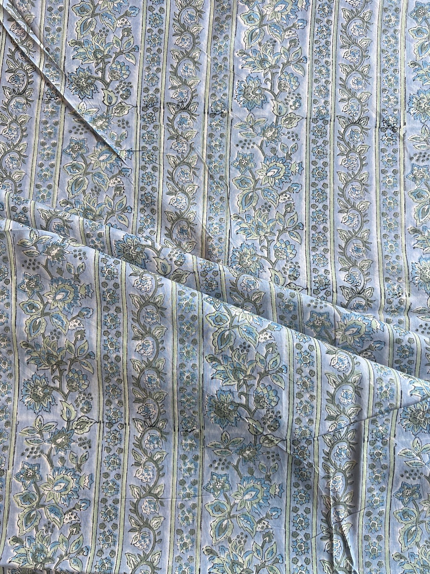 Pure Cotton Hand Block Printed Fabric