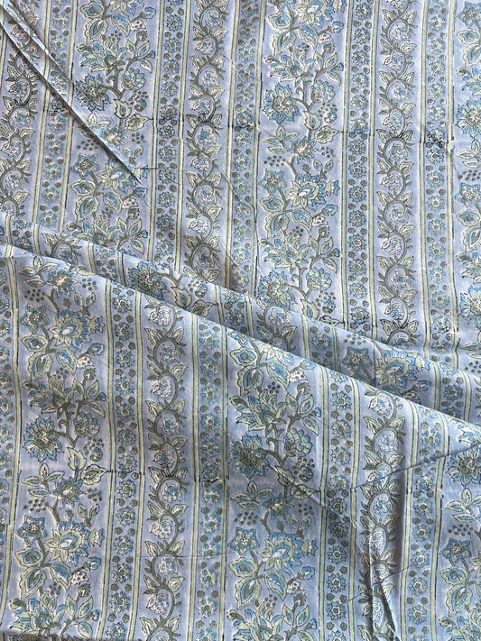 Pure Cotton Hand Block Printed Fabric