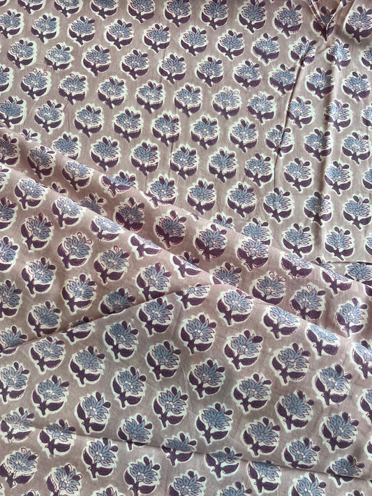 Pure Cotton Hand Block Printed Fabric