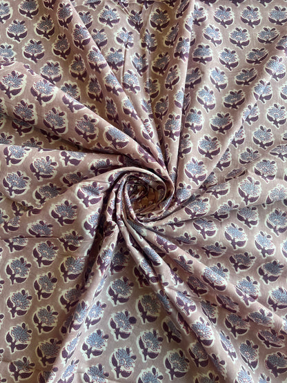 Pure Cotton Hand Block Printed Fabric