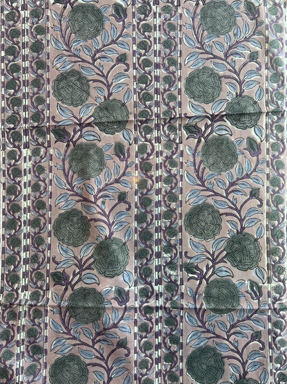 Pure Cotton Hand Block Printed Fabric