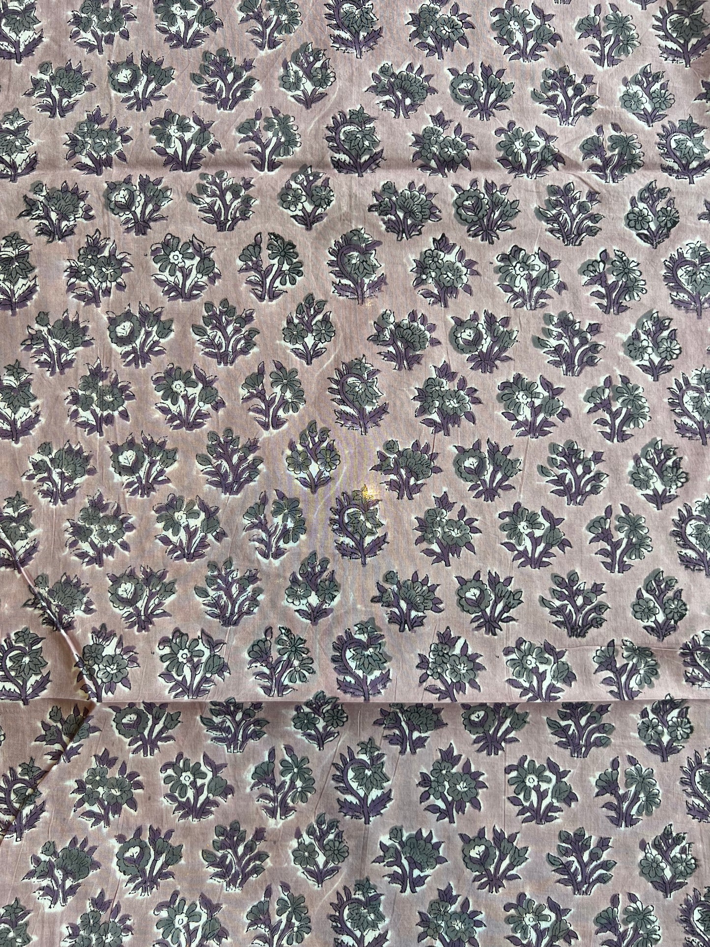 Pure Cotton Hand Block Printed Fabric