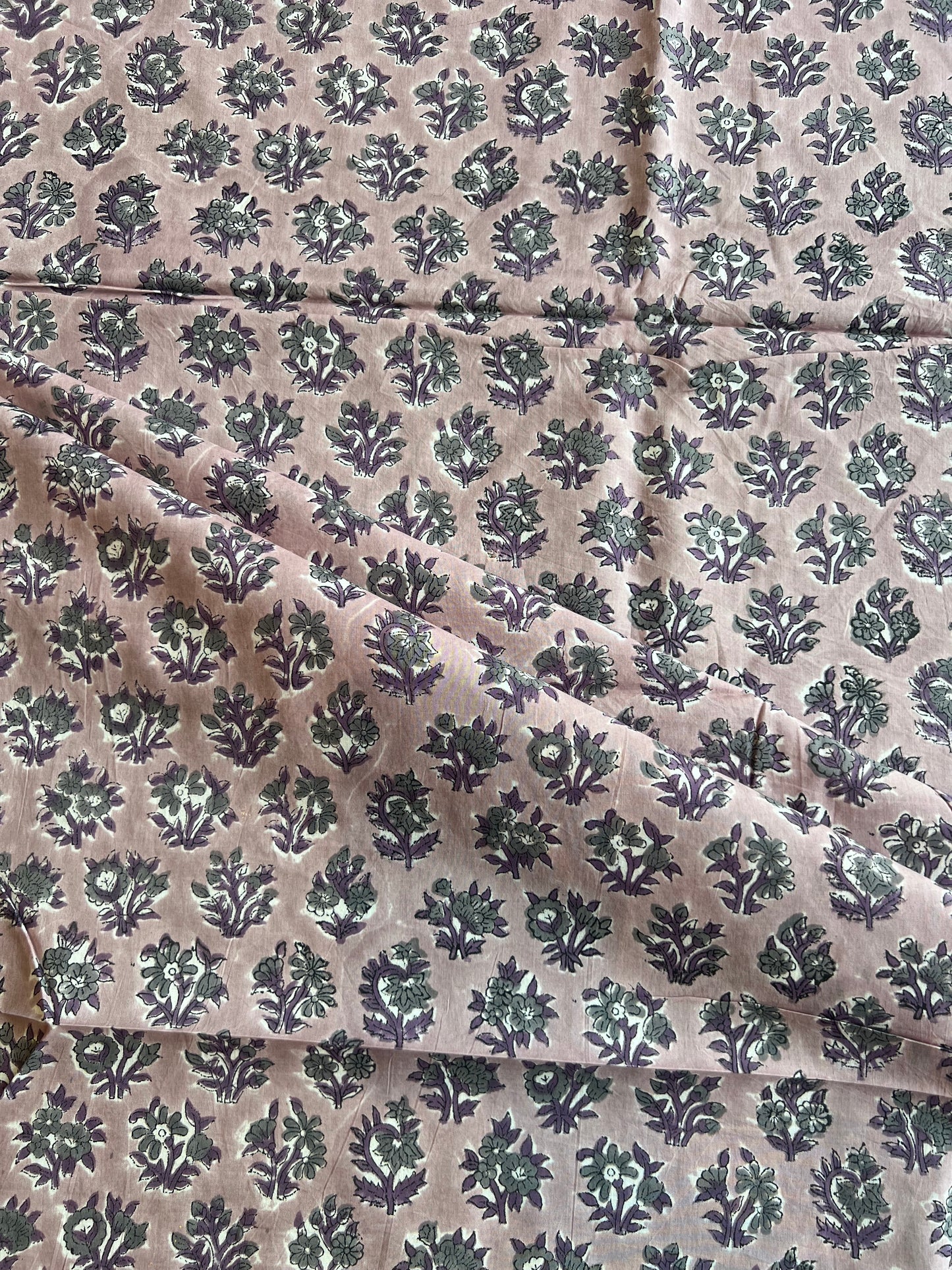 Pure Cotton Hand Block Printed Fabric