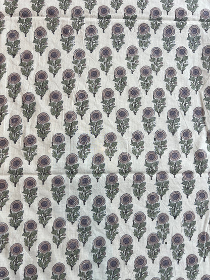 Pure Cotton Hand Block Printed Fabric