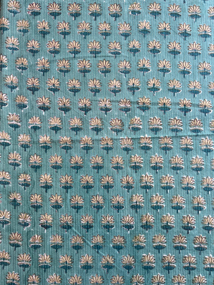 Pure Cotton Hand Block Printed Fabric