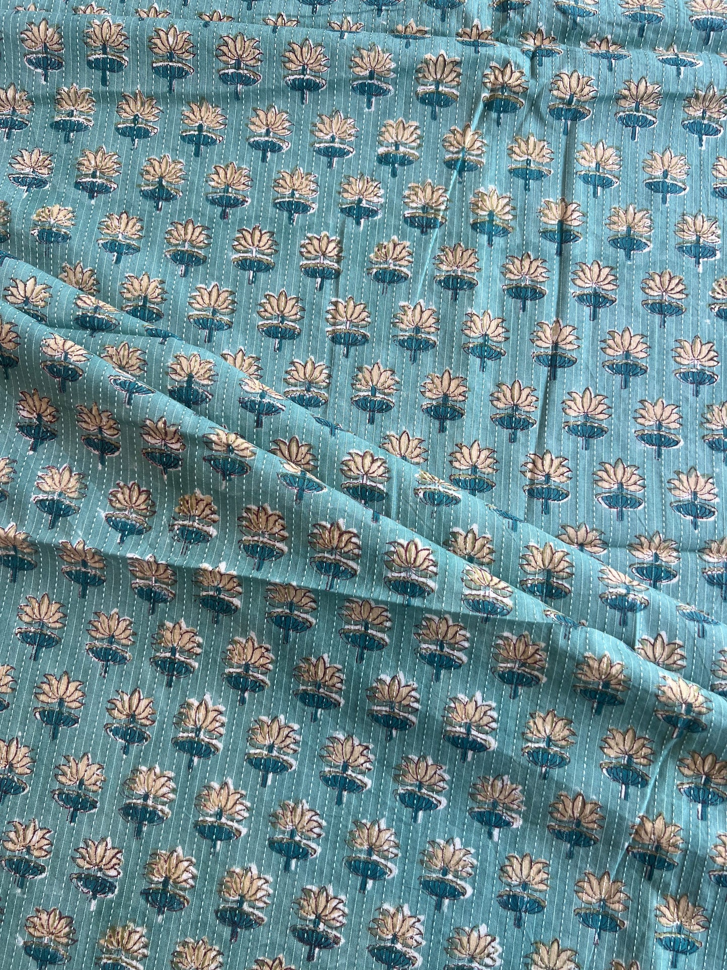 Pure Cotton Hand Block Printed Fabric