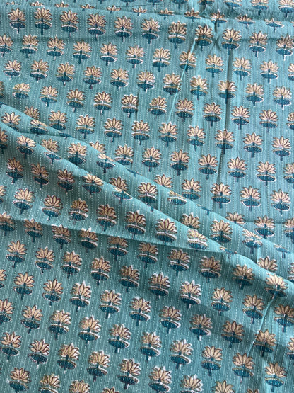 Pure Cotton Hand Block Printed Fabric