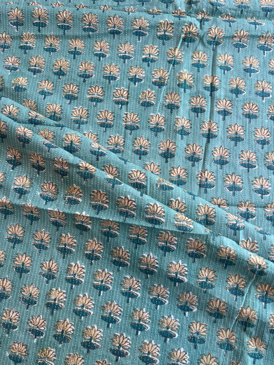 Pure Cotton Hand Block Printed Fabric