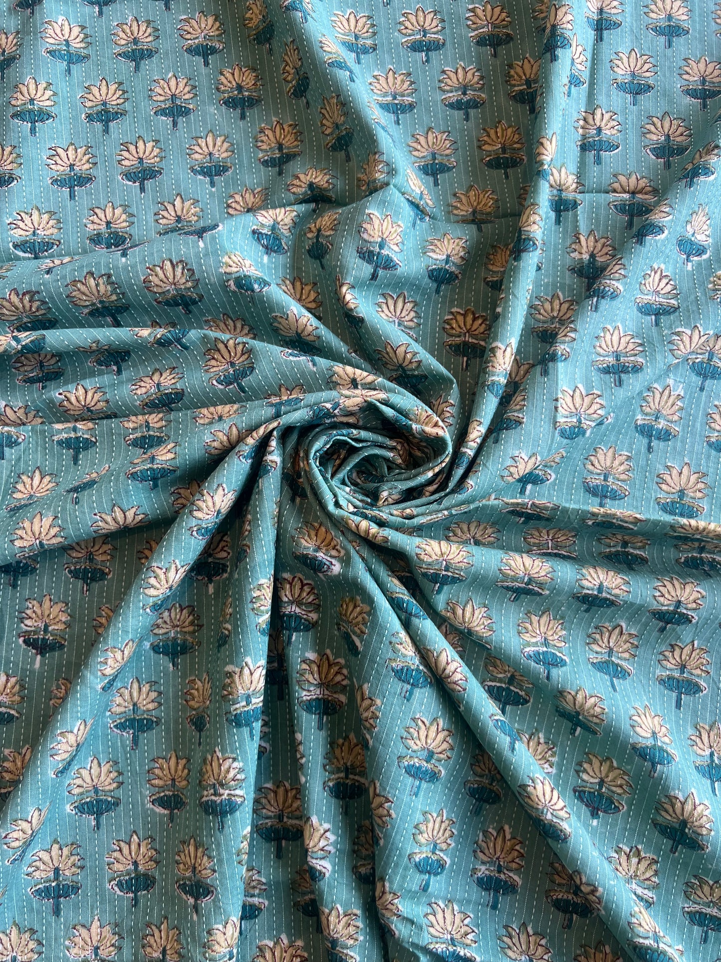 Pure Cotton Hand Block Printed Fabric