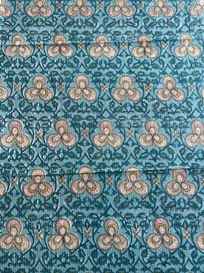 Pure Cotton Hand Block Printed Fabric