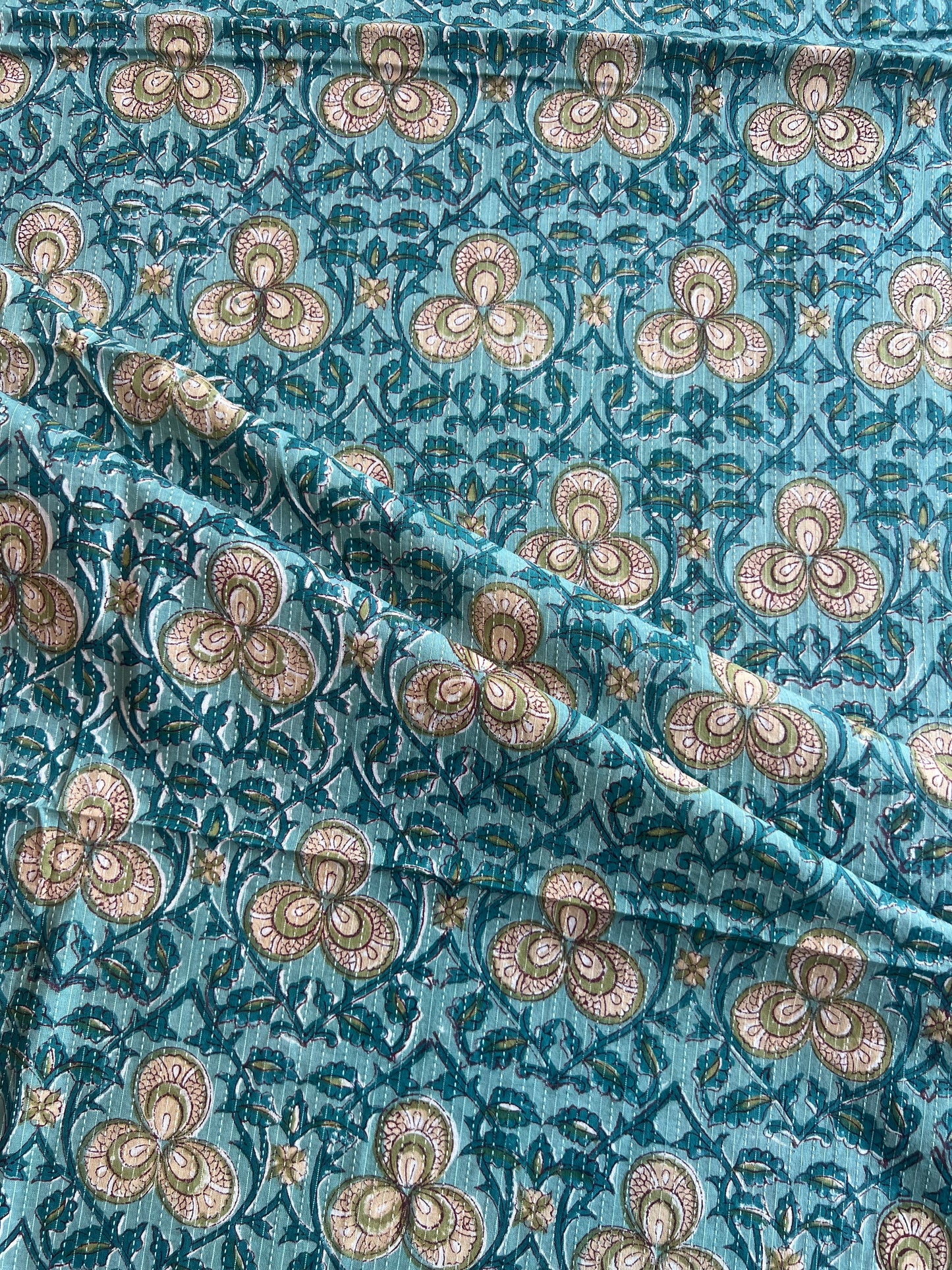 Pure Cotton Hand Block Printed Fabric