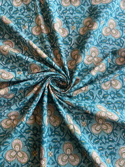 Pure Cotton Hand Block Printed Fabric