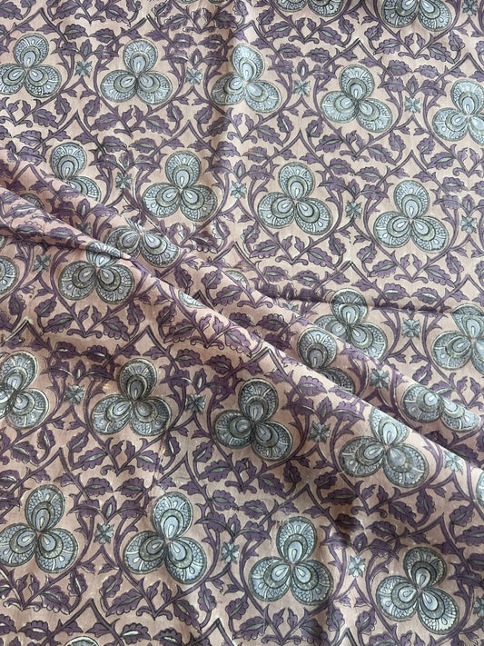 Pure Cotton Hand Block Printed Fabric
