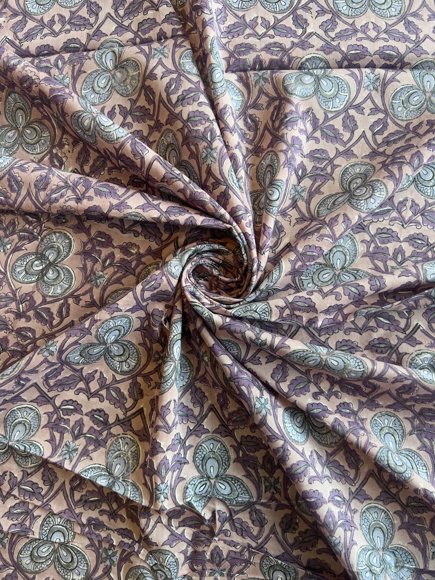 Pure Cotton Hand Block Printed Fabric