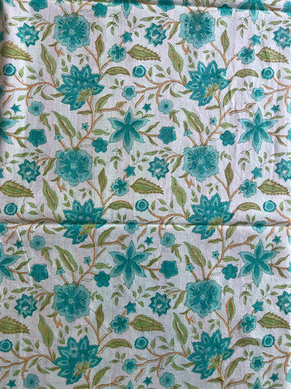 Pure Cotton Hand Block Printed Fabric