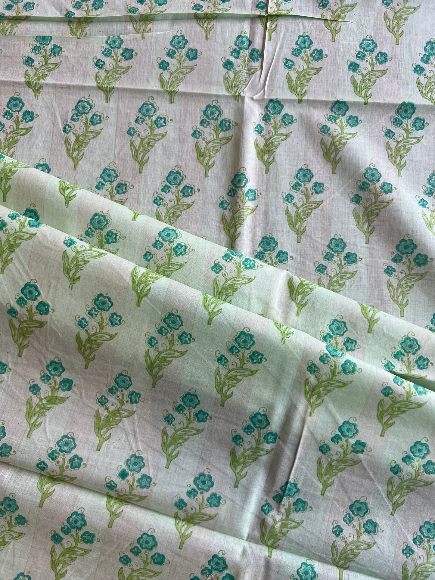 Pure Cotton Hand Block Printed Fabric