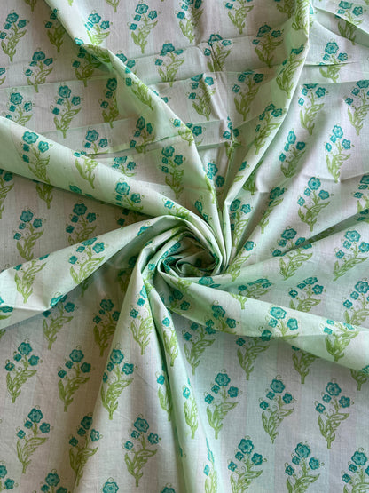 Pure Cotton Hand Block Printed Fabric