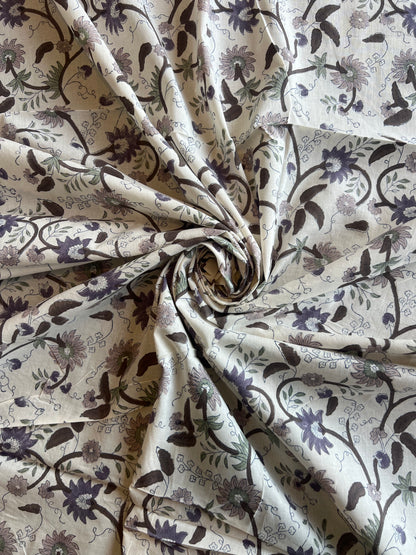 Pure Cotton Hand Block Printed Fabric